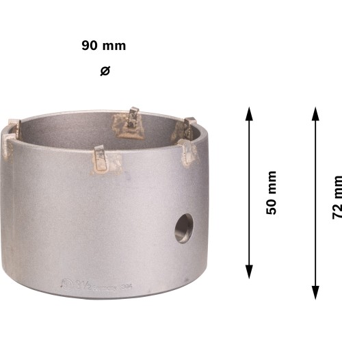 PRO SDS plus-5 Core Cutter, 90 x 50 x 72 mm