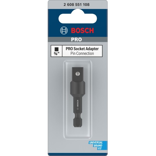 PRO Socket Adapter con conexión de pasador, 3/8", 50 mm