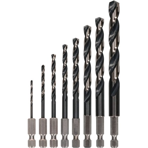 Set de brocas helicoidales PRO Metal HSS-G Impact, 8 uds.