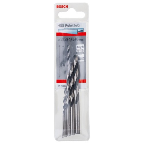 Set de brocas helicoidales HSS PointTeQ, 5 unidades, de 2 - 6 mm