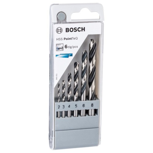 Set de brocas helicoidales HSS PointTeQ, 6 unidades, de 2 - 8 mm
