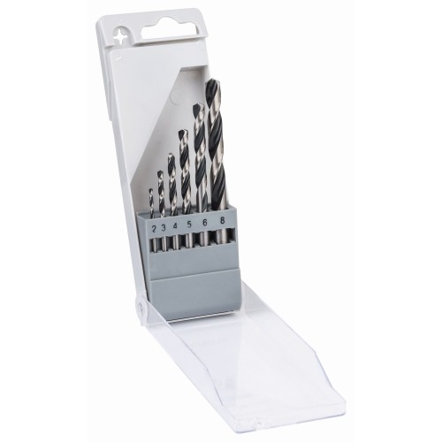 Set de brocas helicoidales HSS PointTeQ, 6 unidades, de 2 - 8 mm