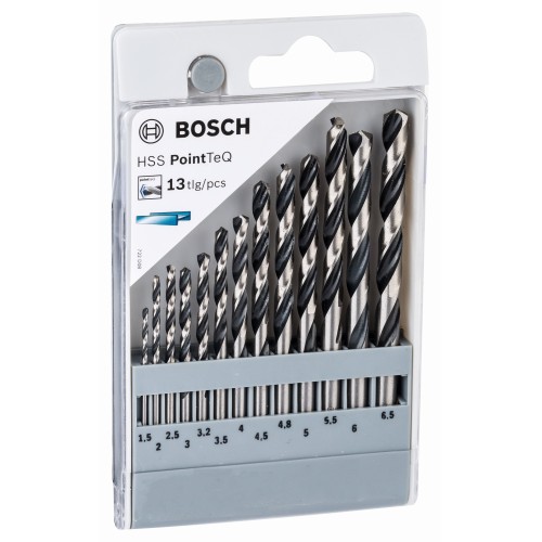 Set de brocas helicoidales HSS PointTeQ, 13 unidades, de 1,5 - 6,5 mm