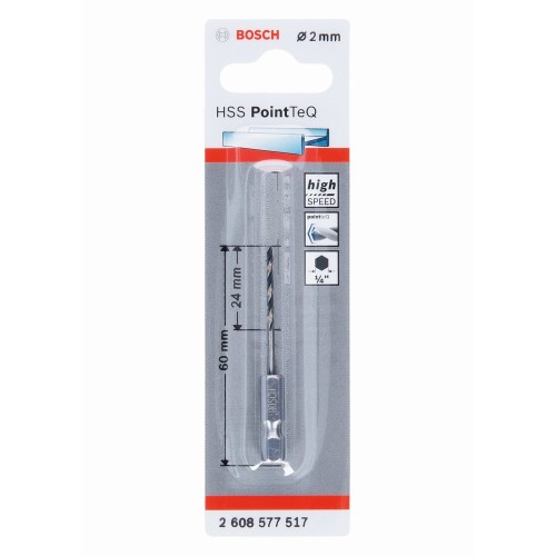 Broca hexagonal HSS PointTeQ de 2 mm