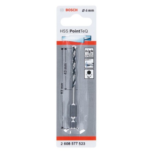 Broca hexagonal HSS PointTeQ de 4,0 mm
