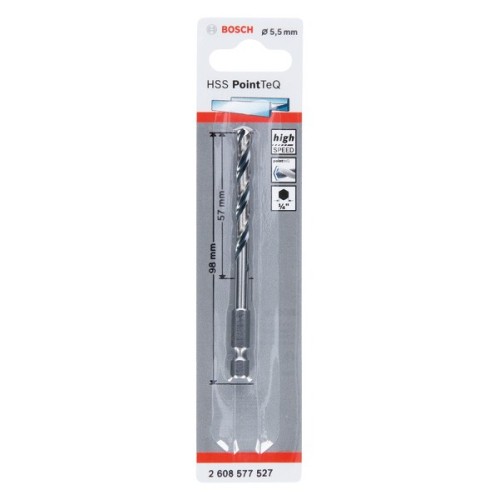 Broca hexagonal HSS PointTeQ de 5,5 mm