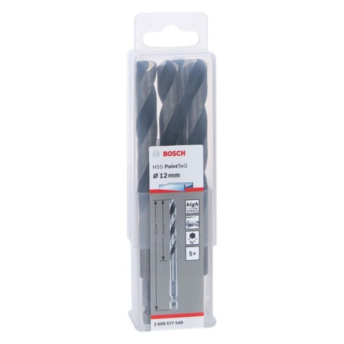 Broca hexagonal HSS PointTeQ de 12,0 mm, 5 unidades