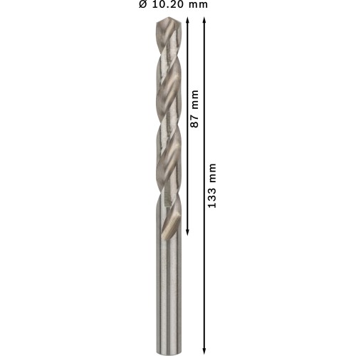 Broca helicoidal PRO Metal HSS-G, longitud estándar, 10,2 x 87 x 133 mm, 5 unidades
