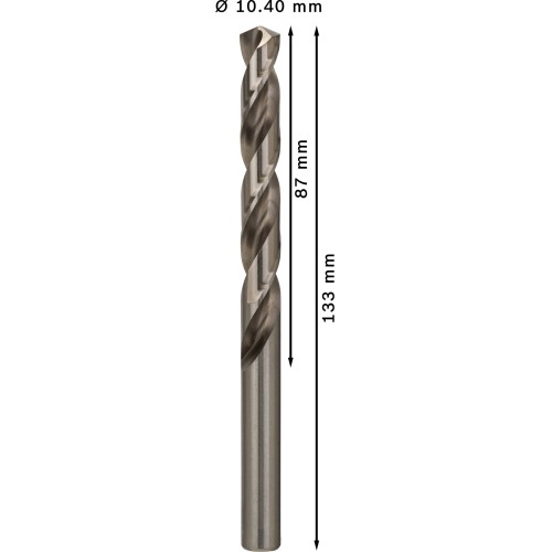 Broca helicoidal PRO Metal HSS-G, longitud estándar, 10,4 x 87 x 133 mm, 5 unidades