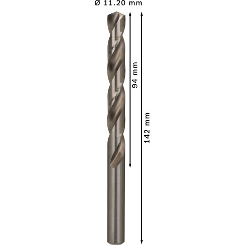 Broca helicoidal PRO Metal HSS-G, longitud estándar, 11,2 x 94 x 142 mm, 5 unidades