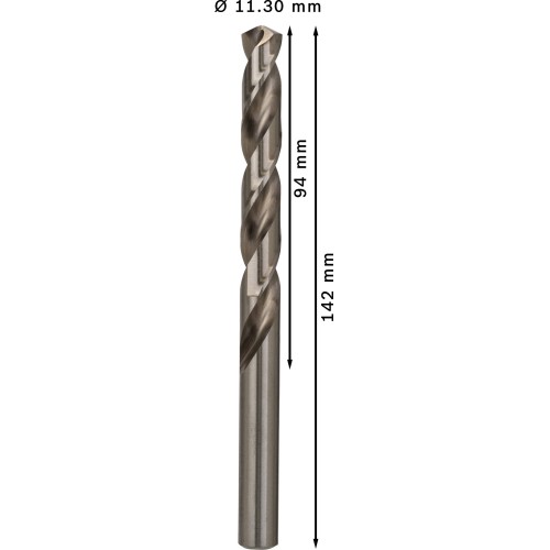Broca helicoidal PRO Metal HSS-G, longitud estándar, 11,3 x 94 x 142 mm, 5 unidades