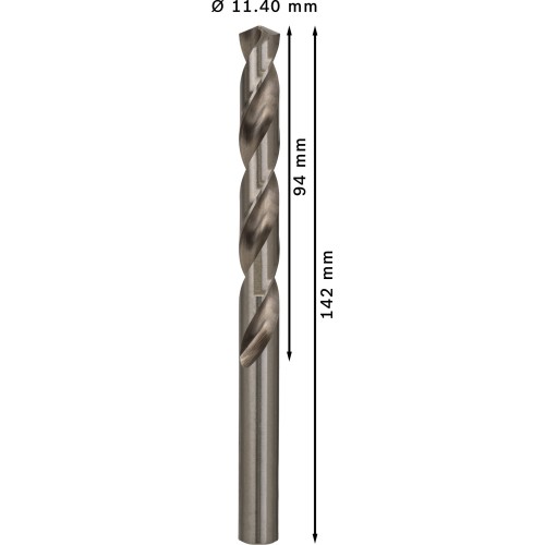 Broca helicoidal PRO Metal HSS-G, longitud estándar, 11,4 x 94 x 142 mm, 5 unidades
