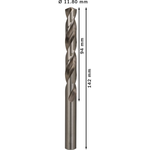 Broca helicoidal PRO Metal HSS-G, longitud estándar, 11,8 x 94 x 142 mm, 5 unidades