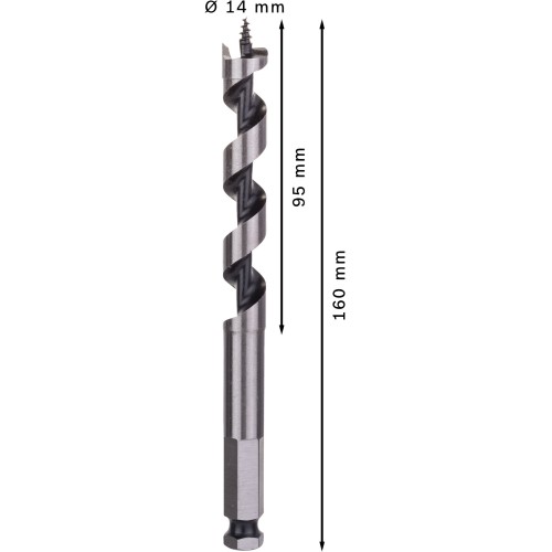 Broca salomónica PRO Wood, 14 x 95 x 160 mm