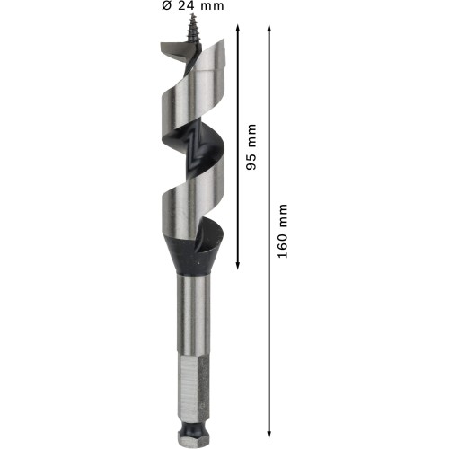 Broca salomónica PRO Wood, 24 x 95 x 160 mm