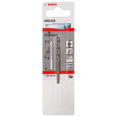 Brocas metálicas HSS-Co, DIN 338