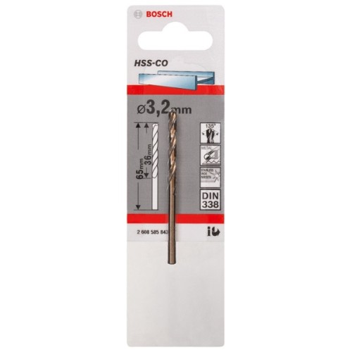 Brocas metálicas HSS-Co, DIN 338