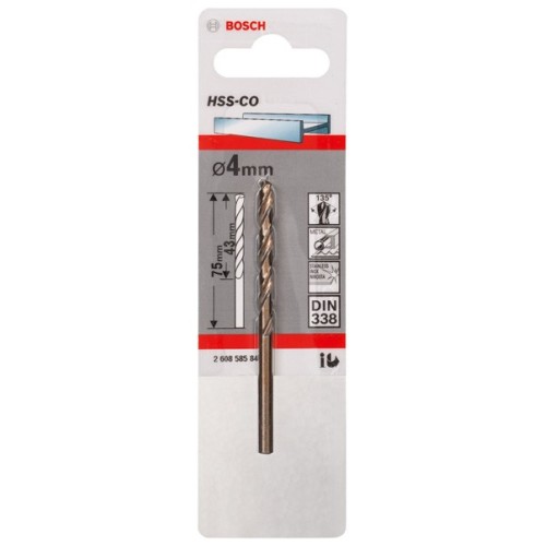 Brocas metálicas HSS-Co, DIN 338