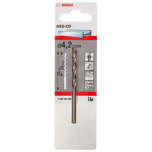 Brocas metálicas HSS-Co, DIN 338
