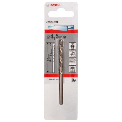 Brocas metálicas HSS-Co, DIN 338