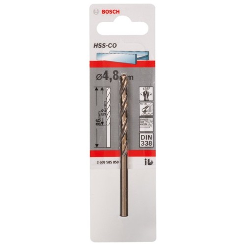 Brocas metálicas HSS-Co, DIN 338