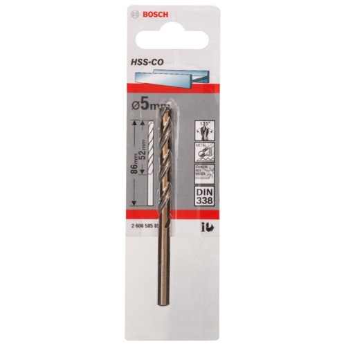 Brocas metálicas HSS-Co, DIN 338