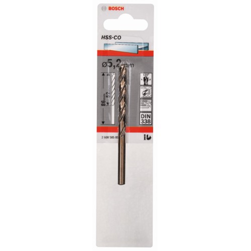 Brocas metálicas HSS-Co, DIN 338