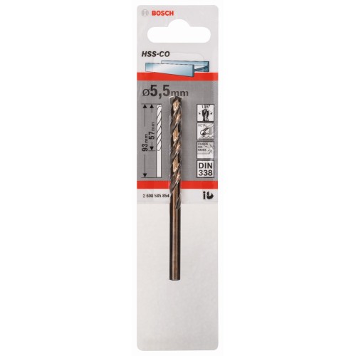 Brocas metálicas HSS-Co, DIN 338