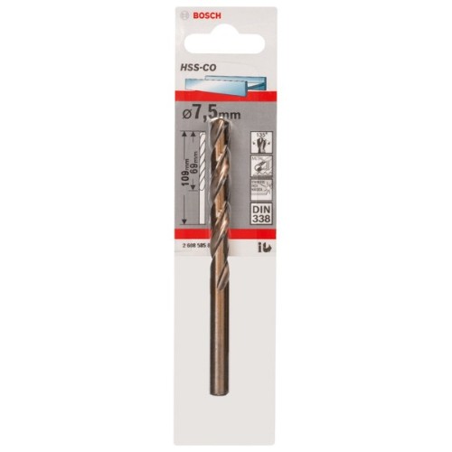 Brocas metálicas HSS-Co, DIN 338
