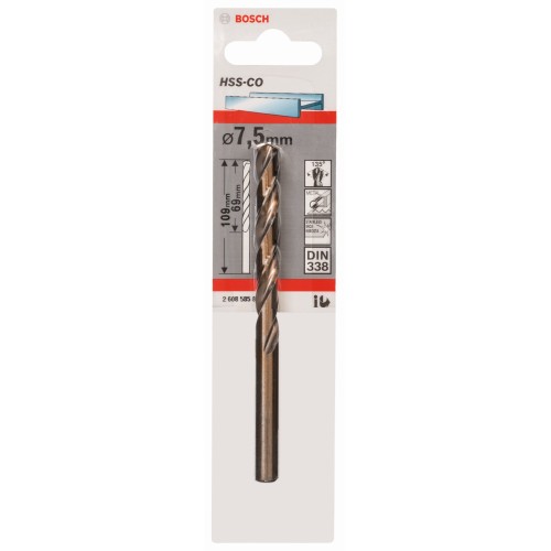 Brocas metálicas HSS-Co, DIN 338