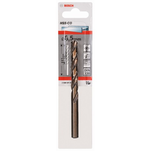 Brocas metálicas HSS-Co, DIN 338