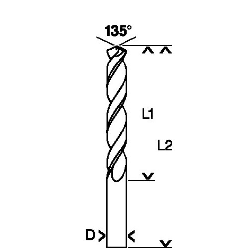 Brocas metálicas HSS-Co, DIN 338