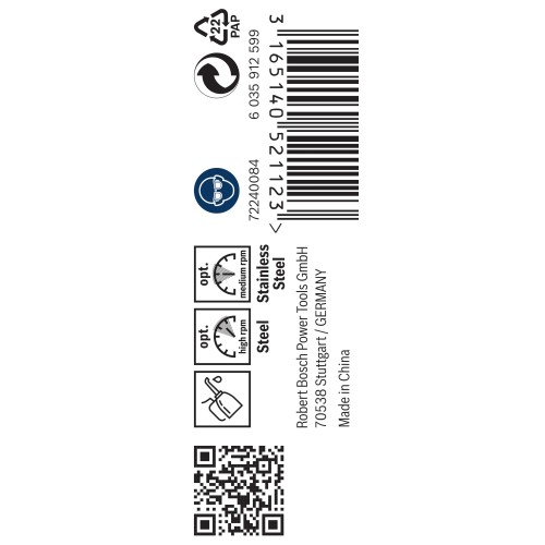 Broca helicoidal PRO Stainless Steel HSS-Co, 3,2 x 36 x 65 mm, 10 unidades