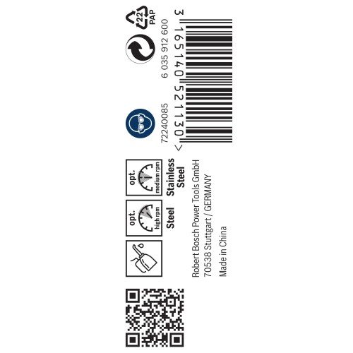 Broca helicoidal PRO Stainless Steel HSS-Co, 3,3 x 36 x 65 mm, 10 unidades