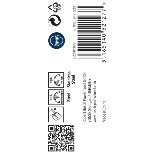 Broca helicoidal PRO Stainless Steel HSS-Co, 7 x 69 x 109 mm, 10 unidades