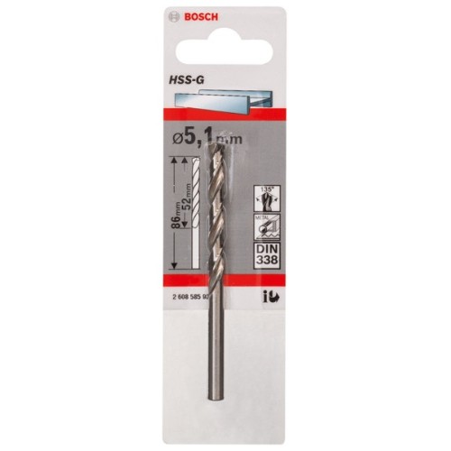Broca para metal HSS-G, DIN 338
