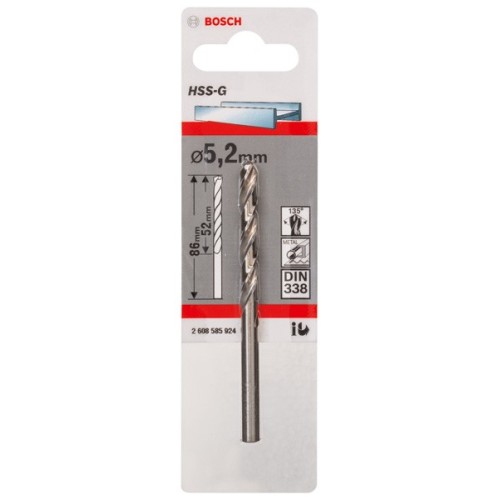 Broca para metal HSS-G, DIN 338