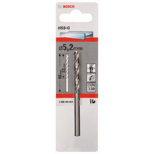 Broca para metal HSS-G, DIN 338
