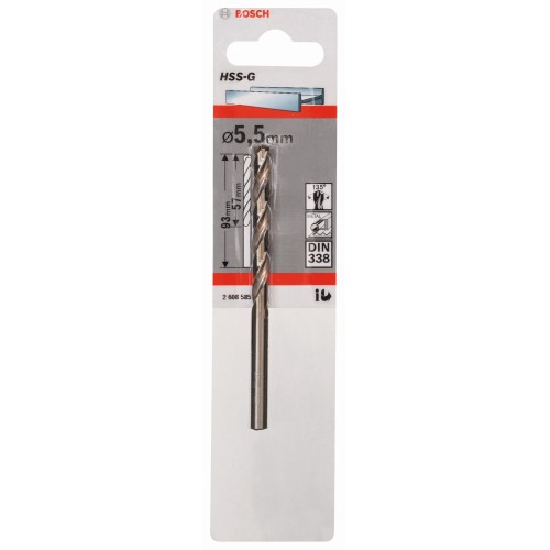 Broca para metal HSS-G, DIN 338