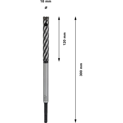 Broca PRO SDS plus Rebar Cutter, 18 x 120 x 300 mm