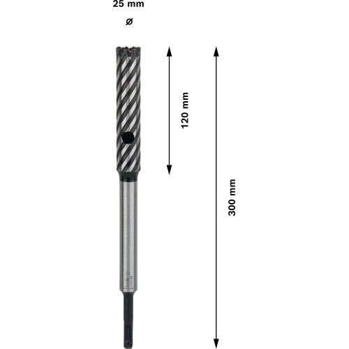 Broca PRO SDS plus Rebar Cutter, 25 x 120 x 300 mm