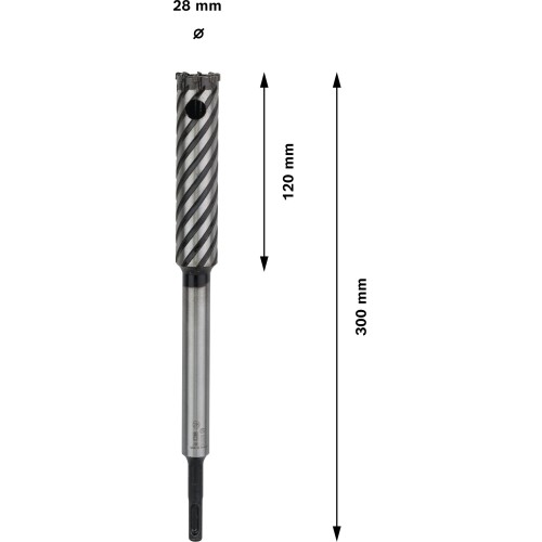 Broca PRO SDS plus Rebar Cutter, 28 x 120 x 300 mm