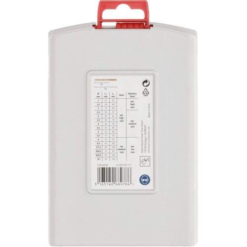 Set de brocas PRO Stainless Steel HSS-Co, 19 uds.