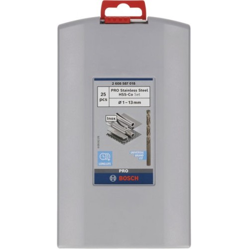 Set de brocas PRO Stainless Steel HSS-Co, 25 uds.