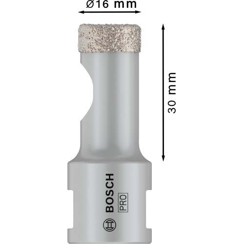 Corona en seco PRO Ceramic dry, 16 x30 x 22,23 mm