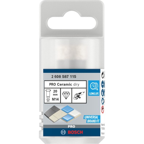 Corona en seco PRO Ceramic dry, 20 x 35 x 22,23 mm