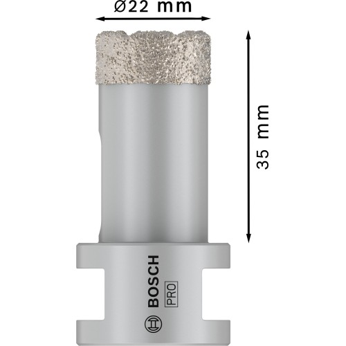 Corona en seco PRO Ceramic dry, 22 x 35 x 22,23 mm