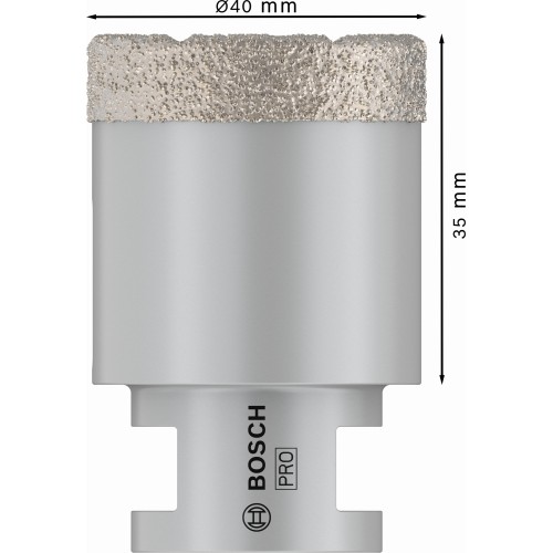 Corona en seco PRO Ceramic dry, 40 x 35 x 22,23 mm