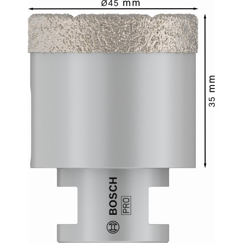 Corona en seco PRO Ceramic dry, 45 x 35 x 22,23 mm