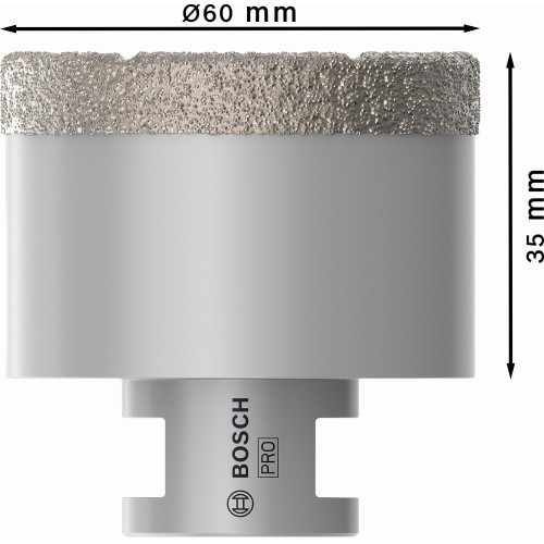 Corona en seco PRO Ceramic dry, 60 x 35 x 22,23 mm